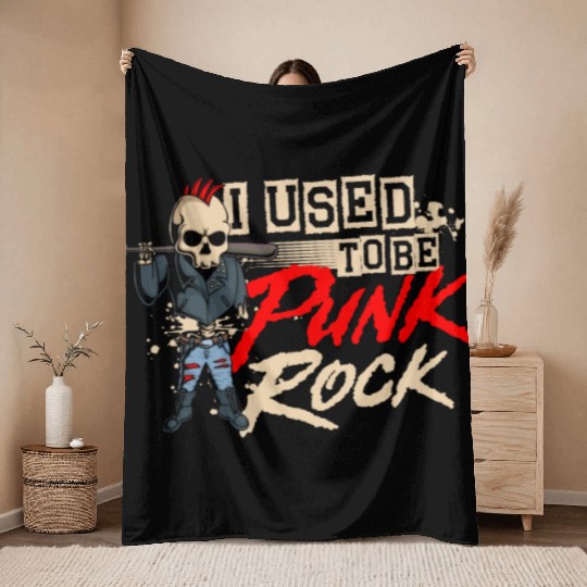 I Used To Be Punk Rock Musician Emo Punk Music Throw Blankets
