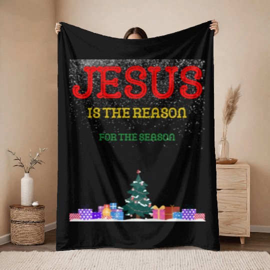 Jesus is the reason for the season Throw Blankets