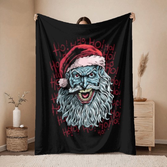 bad santa Throw Blankets