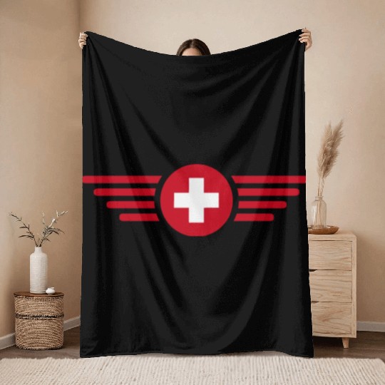 Switzerland flag Throw Blankets