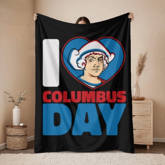 Columbus Day 1492 Throw Blankets