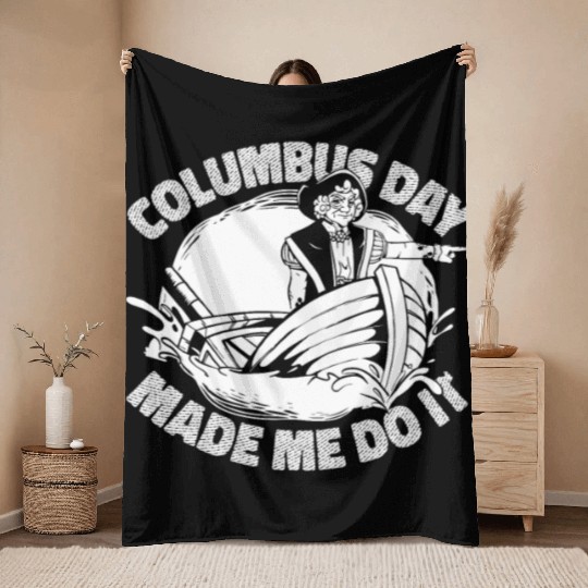 Columbus Day 1492 Throw Blankets