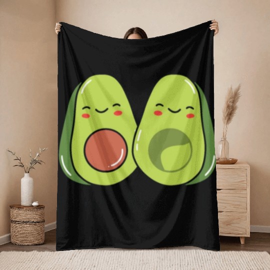 Sibling Big Brother Avocado Goals Hilarious Puns Throw Blankets