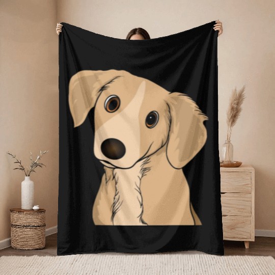 Dachshund Cute Puppy Funny Dog Pet Lover Gift Idea Throw Blankets