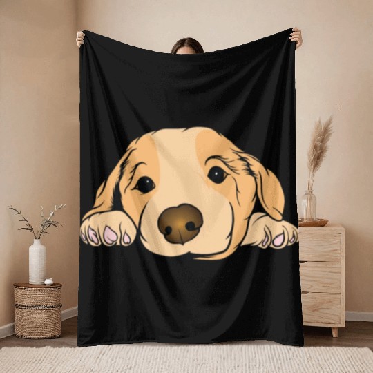 Golden Retriever Cute Puppy Dog Pet Lover Gifts Throw Blankets