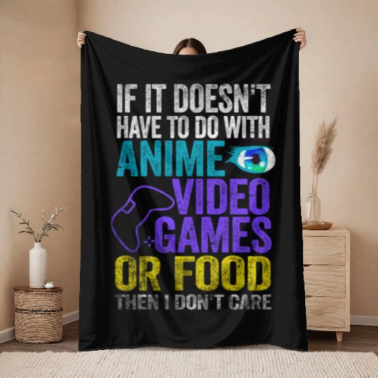 Anime Manga Video Game Controller Or Food Then I Throw Blankets