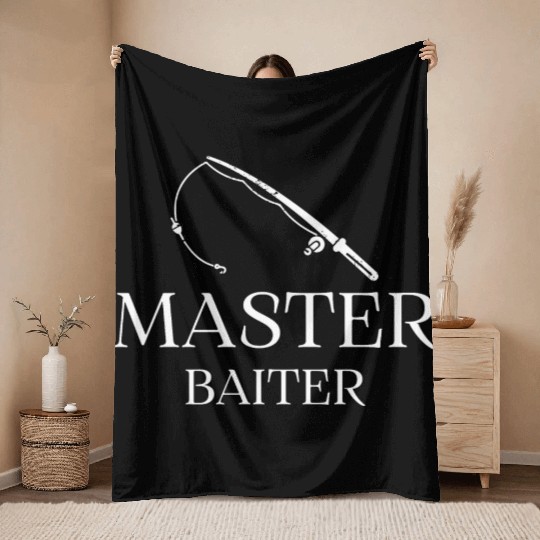 Master Baiter - Fishing Design Throw Blankets