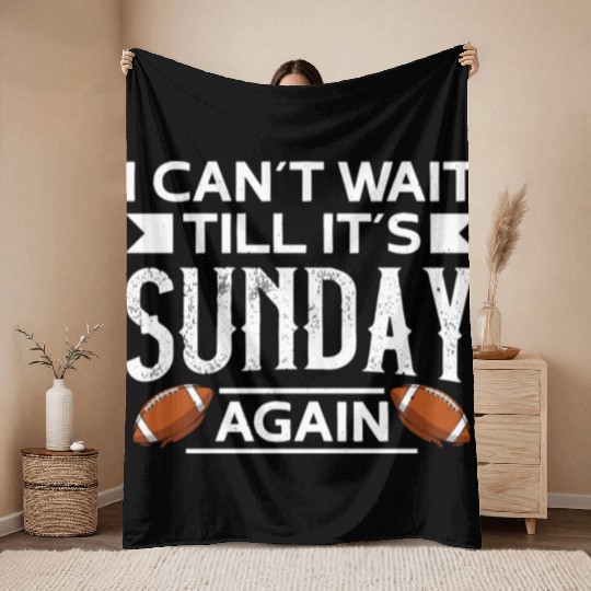 American Football Sunday Football Player Sport Fan Throw Blankets