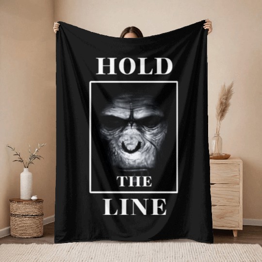 APE Monkey Face "Hold the Line" Throw Blankets