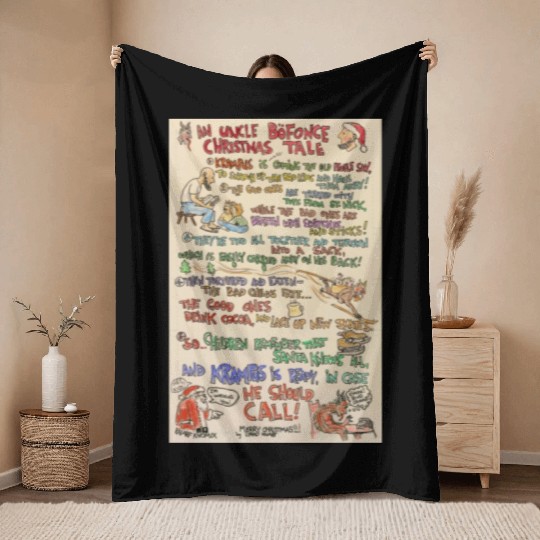 Krampus Throw Blankets