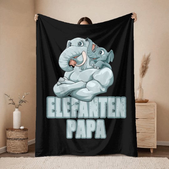 Strong Gorilla with Gorilla Kid for a Gorilla Throw Blankets