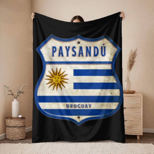 Paysandu Uruguay Vintage Design Throw Blankets