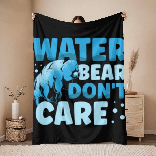 Moss Piglet Science Biology Tardigrade Lover Throw Blankets