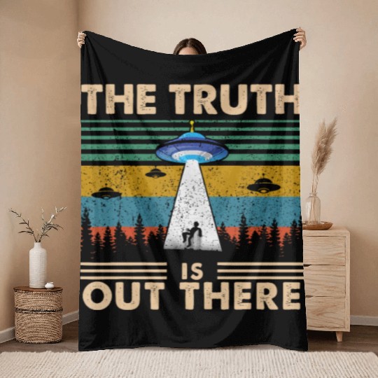 The Truth Is Out There Storm Raid Area 51 Alien Throw Blankets