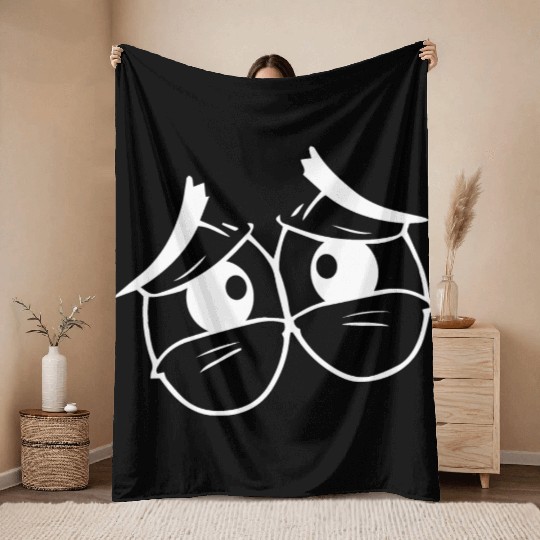 Sad crying eyes Throw Blankets Throw Blankets for Men, Women & Kid