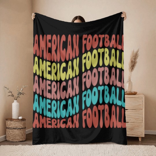 american Football Fan Throw Blankets, Cute Game Day Throw Blankets
