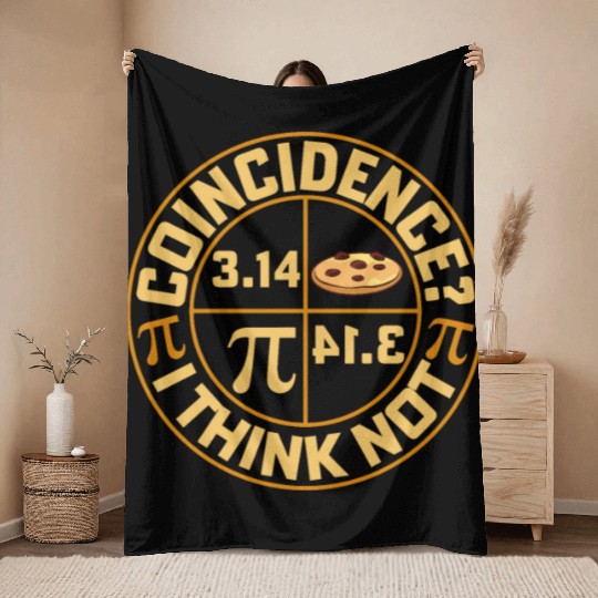 Pi Equals Pie For Pi Day Celebrated On 3-14 March Throw Blankets