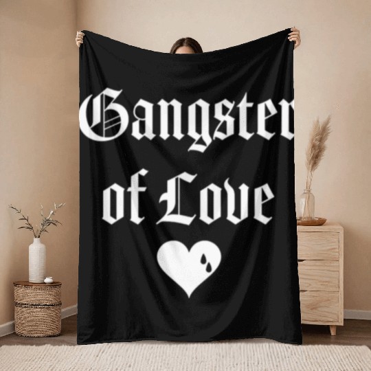 gangster of love valentines day Throw Blankets