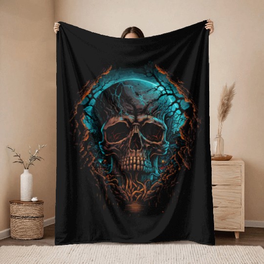 Skull Throw Blankets
