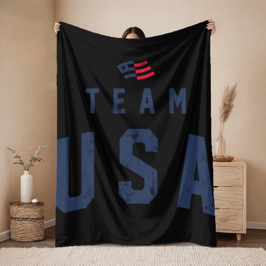 TEAM USA USED LOOK Throw Blankets