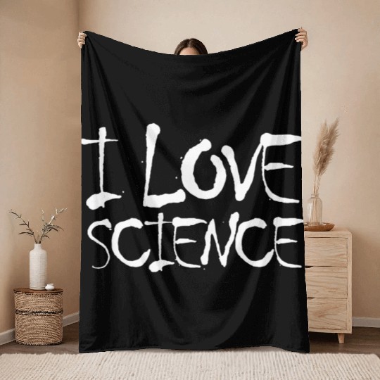 I Love Science Teacher Student Gift Ideas Throw Blankets