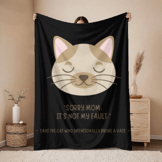 The perfect Cat Mom Throw Blankets