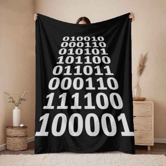 binary code program language Throw Blankets