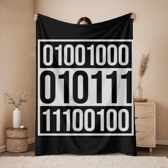 binary code program language Throw Blankets