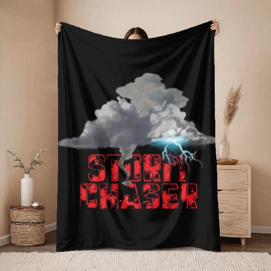 Storm Chaser Tornado Throw Blankets