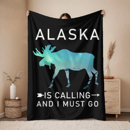 Alaska Gift USA Natur Bär Denali Grizzly Wald Throw Blankets