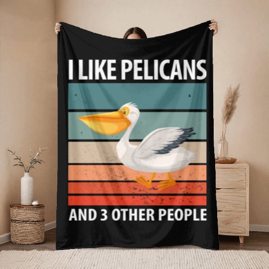 Pelican Gift Cool Pelican Favorite Animal Throw Blankets