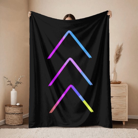 Down Syndrome Awareness 3 Arrow Support Throw Blankets