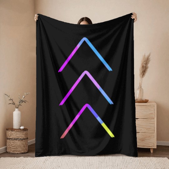 Down Syndrome Awareness 3 Arrow Support Throw Blankets