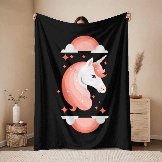 Harlow And Popcorn Merch Popcorn The Pony Throw Blankets