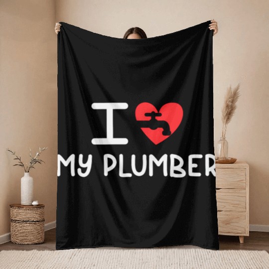 Best Valentine Day Gifts Plumber Throw Blankets