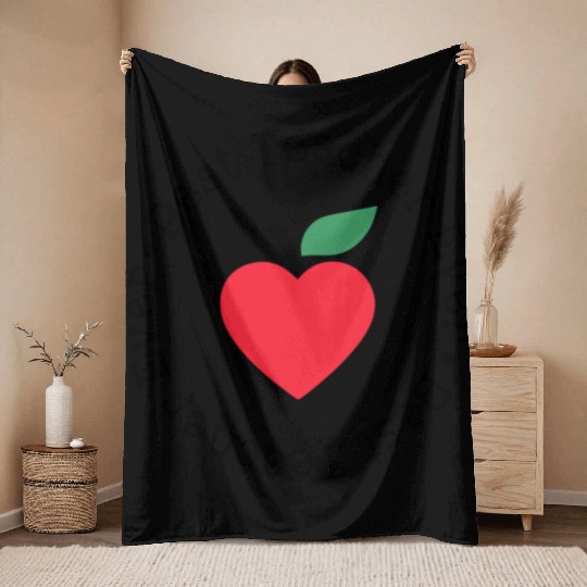 Best Teacher Ever Apple Circle Throw Blankets