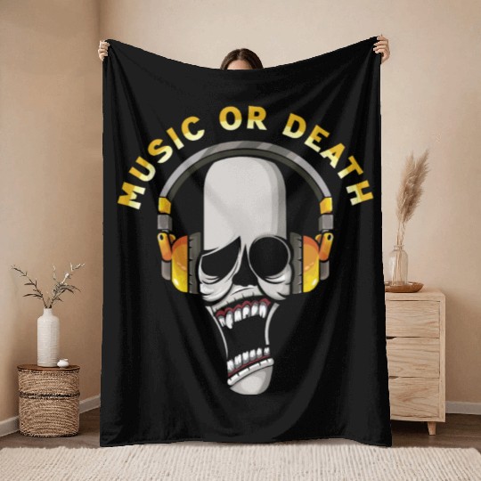 Music or Death Throw Blankets