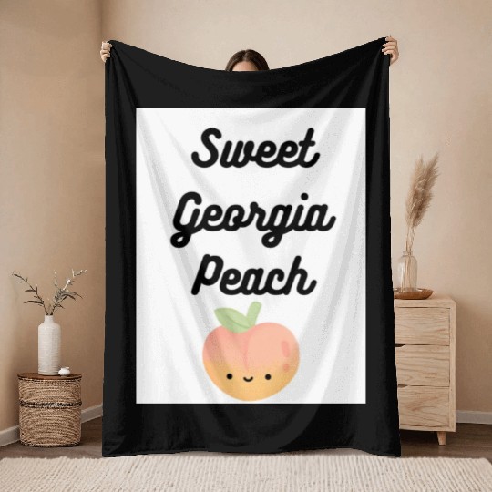 Sweet Georgia Peach Throw Blankets