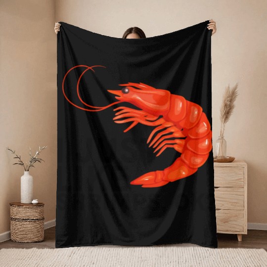 I Just Like Shrimps Ok - fishing lover | shrimp Throw Blankets