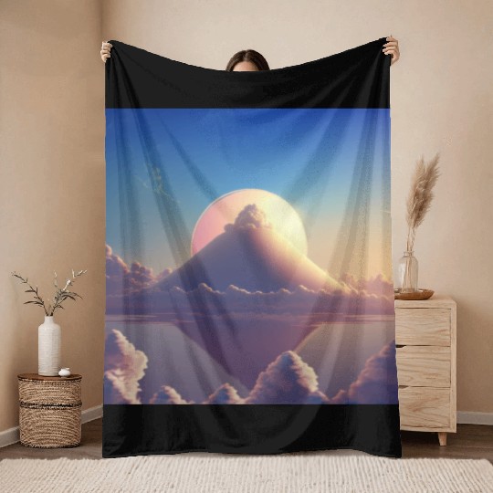 Mashup Cotton Candy Planet & The Lonely Mountain Throw Blankets