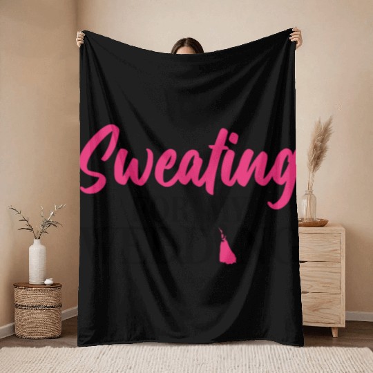 Sweating For My Wedding - Bride Bachelorette Party Throw Blankets
