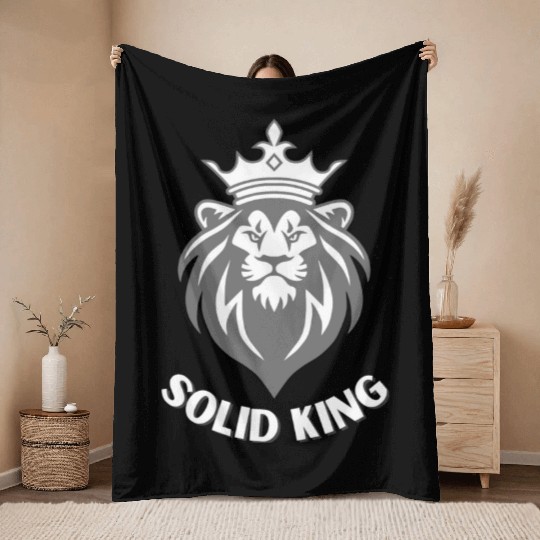 Solid king Throw Blankets