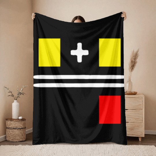 Soccer Yellow Red Card Gift for Soccer Referee Throw Blankets