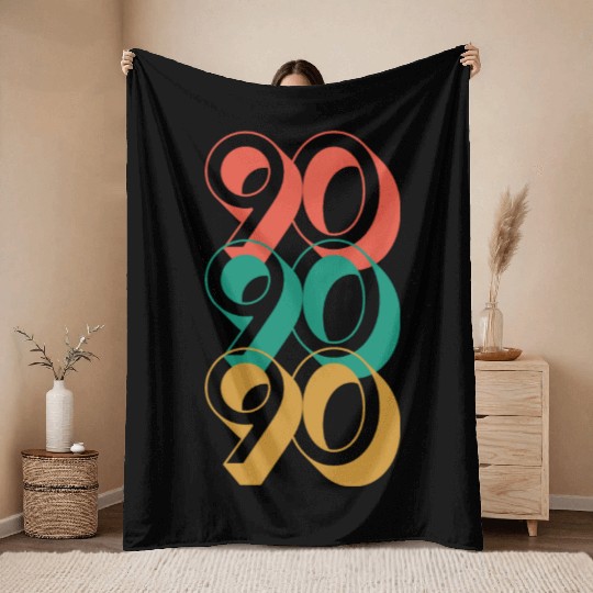 Retro 90s Throw Blankets