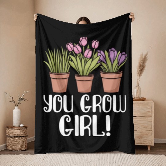 Gardening Plants Gardener Plantation Nature Gift Throw Blankets