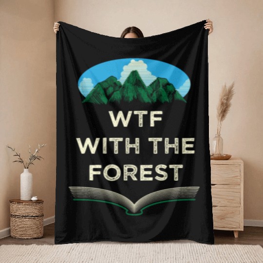 With The Forest Camping Wildlife Camper Outdoor Na Throw Blankets