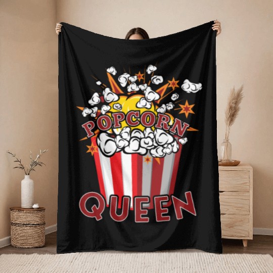 Movie Watching Cinema Popcorn Binge Watching Throw Blankets