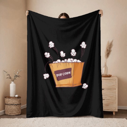 Movie Watching Cinema Popcorn Binge Watching Throw Blankets