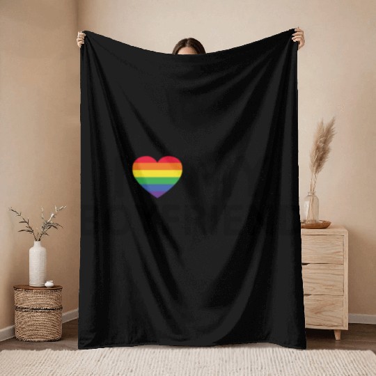 I Love My Boyfriend Throw Blankets