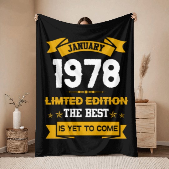 January 1978 Birthday Surprise Throw Blankets